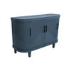 Modern Curved Wood Sideboard, 4-Door Console Cabinet with Adjustable Shelves, Decorative Storage for Coffee Bar or Entryway - 3 of 4