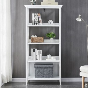 4 Tier Bookshelf, Bookcase Shelf Storage Organizer, Open Display Storage Book Shelves, Modern Book Shelf For Study Living Room Home Office - 1 of 4