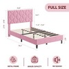 Bed Frame with Upholstered Headboard - Heavy-Duty Platform Bed Frame with Strong Wood Slats, No Box Spring Needed, Noise Free, Easy Assembly - 2 of 4