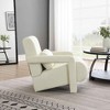 CAVINAS Linen Fabric Accent Chair with Mid-Height Backrest and 1 Pillow,Modern Upholstered Living Room Chairs,Reading Chairs for Living Room - 4 of 4