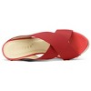 Allegra K Women's Open Toe Crisscross Straps Platform Slide Wedge Sandals - 4 of 4
