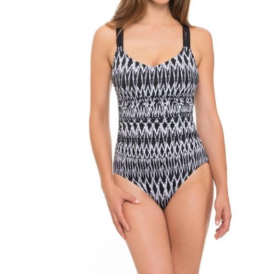 Women's Round Neck Macrame Back One Piece Swimsuit - Profile By Gottex