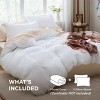 Duvet Cover Set 3pcs Prewashed Fabric Queen Size Bright White - Bedsure - 2 of 4