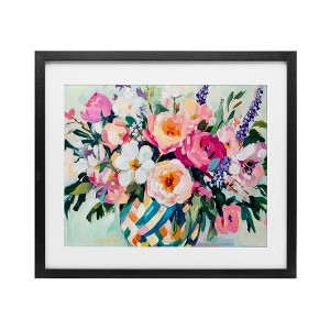 Stupell Industries Colorful Bouquet in Spring Vase Framed Print Under Glass Art - 1 of 4