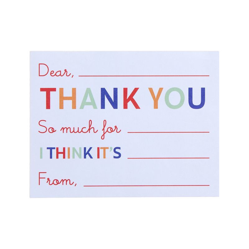 10ct Thank You Fill in Primary Cards, 3 of 4