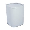 Acrylic Square with Rounded Edges Bathroom Waste Basket Gray - Bath Bliss: Compact Design, 10" High, 7.5" Wide - image 2 of 3