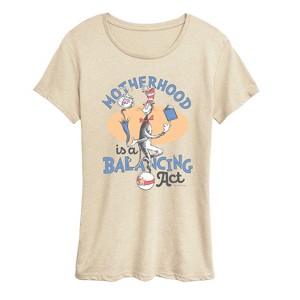 Women's - Dr. Seuss - Motherhood is a Balancing Act Short Sleeve Graphic T-Shirt - 1 of 4