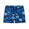 Future Planet Boys Kids Premium Designer Azure Fast-Dry 7" Swim Trunks Blue Floral - 2 of 4