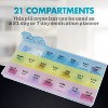 MEDca Weekly Pill Organizer: 21 Day Planners for Pills Vitamins & Medication, 3 Times-a-Day Medication Reminder Boxes, Easy to Read & Travel - 3 of 4