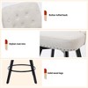 26" H Set of 2 Swivel Bar Chair with Back Solid Wood Legs and Faux Leather Upholstered Back for Kitchen Island - 2 of 4