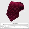 Anna-Kaci Men's Textured Diamond Pattern Silk Tie Wide Formal Necktie for Business, Weddings & Special Occasions - 2 of 2