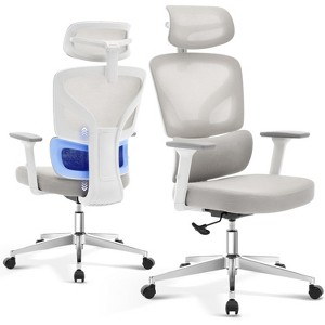 Ergonomic Office Desk Chair - High-Back Mesh Chair with Adjustable Lumbar, 3D Armrests, Headrest | Rolling Swivel for Home, Office, Gaming - 1 of 4