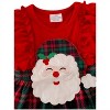 Baby Girl Santa Plaid Ruffle Onesie - Kids Charm - 3 of 3