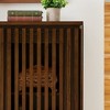 Lirago Vintage Brown Fluted Sideboard Cabinet with Storage Outlet Holes 32.63"H x 9.25"D x 39"W - 4 of 4
