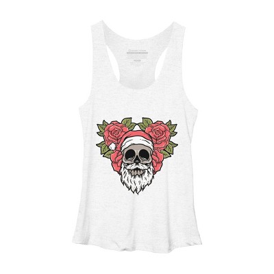 Women's Design By Humans Christmas with flowers Illustration By rukurustudio Racerback Tank Top