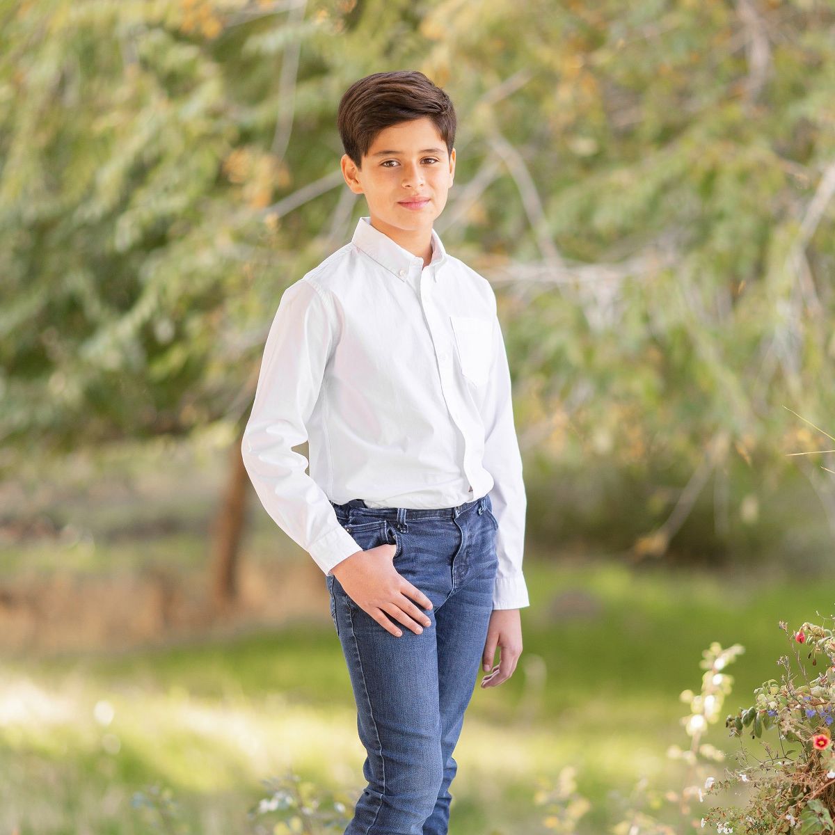Hope & Henry Boys' Poplin Button Down Shirt, Kids - thumbnail 3