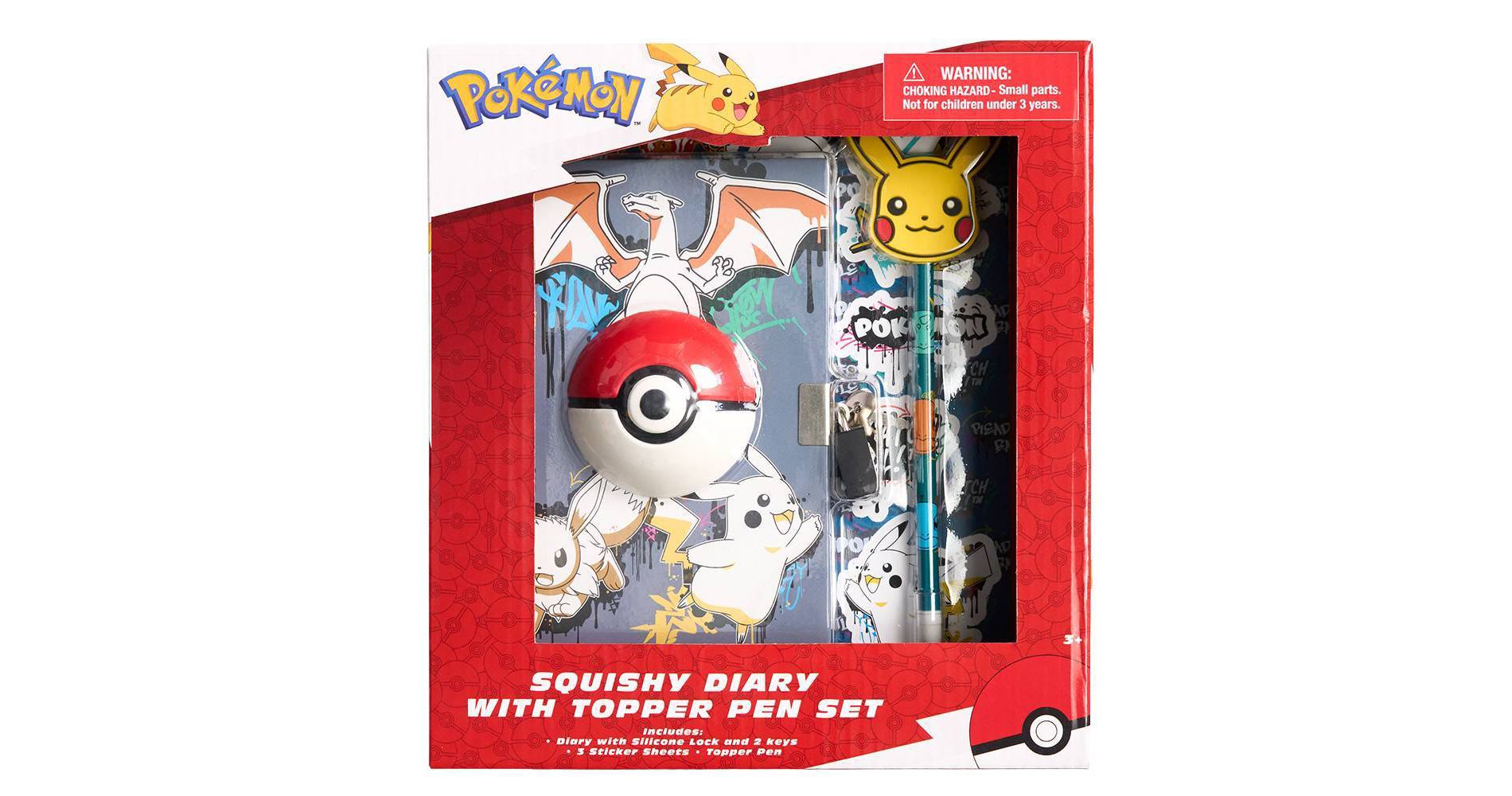 Pokemon Squishy Diary with Topper Pen Set