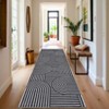 Washable Modern Large Living Room Rugs, Rainbow Print Soft Non Slip Bedroom Carpet, Low Pile Geometric Dining Room Rugs - 2 of 4