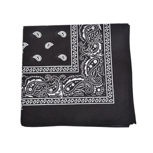 Mechaly Extra Large Quality Polyester Paisley Print Bandana 27 x 27 Inches - 1 of 4