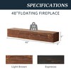 Rustic Wood Fireplace Mantel, Wall-Mounted Floating Shelf for Home Decor - 2 of 4