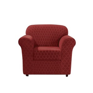 Stretch Marrakesh Chair Slipcover Paprika - Sure Fit, Red