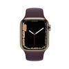 Apple Watch Series 7 GPS + Cellular, 41mm Gold Stainless Steel Case with Dark Cherry Sport Band - 2 of 4