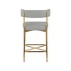 Meridian Furniture,Rivage Light Grey Durable Linen Textured Fabric Stool, Set of 2 - 2 of 4