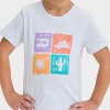 Toddler Boys' Short Sleeve Camping Icons Graphic T-Shirt - Cat & Jack™ Light Gray - 2 of 4