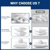 Itopfox Premium 100% Virgin Microfiber Pillow Inserts with Cotton Cover, Set of 4 for Couch Sofa and Bed, Soft and Supportive - 4 of 4