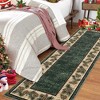 Christmas Washable Area Rug Xmas Pine Cones Rug Plaid Rugs for Living Room Bedroom - 2 of 4