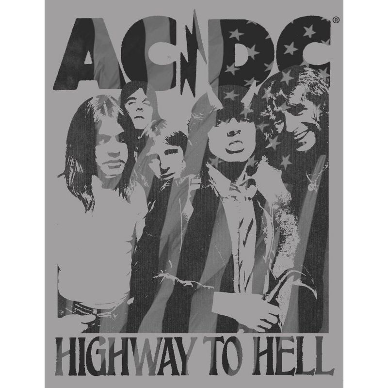 ACDC Highway to Hell Men's Athletic Heather T-shirt, 2 of 4