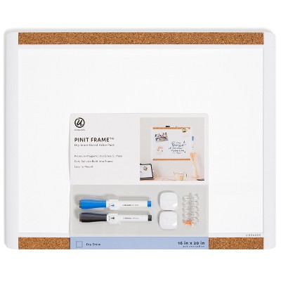 U Brands 16x20 Pin-it Frame Magnetic Dry Erase Board Value Pack : Target