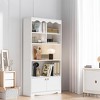 Garvee Stylish 5-Tier Bookshelf & Display Cabinet – 63-Inch Floor Standing Storage Organizer for Home Office, Living Room - 3 of 4