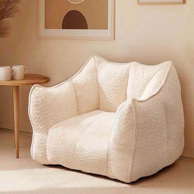 Comfortable Chenille Bean Bag Sofa Chair, Square Lazy Couch, Highly Resilient Foam Sea for Living Rooms & Bedrooms – Cuddlewood