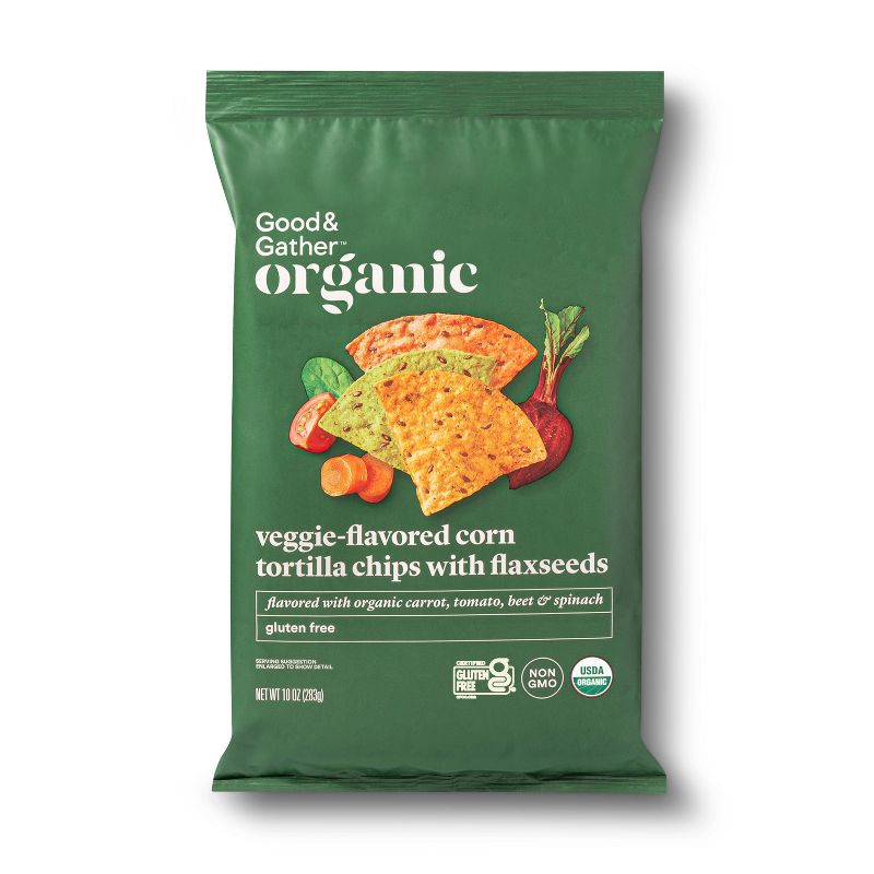 Organic Veggie Tortilla Chips - 10oz - Good & Gather&#8482;, 1 of 6