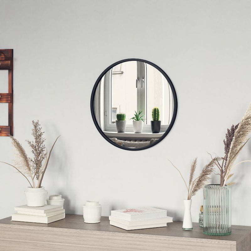 Emma and Oliver Wall Mounted Mirror with Iron Frame, Silver Backing and Shatterproof Glass for Entryways, Bathrooms and More, 2 of 12