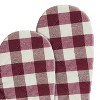 Kate Aurora 2 Pack Gingham Plaid Checkered Gingham Country Farmhouse Oven Mitts - 2 of 2