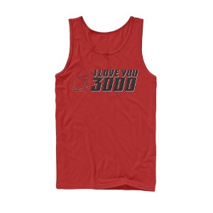Men's Marvel Love You 3000 Iron Man Helmet Tank Top - 1 of 3
