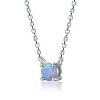 Guili Sterling Silver Necklace with 14K Gold Plating and Birthstone Solitaire – Available in Stunning Gemstone Colors for Personalization - 3 of 3