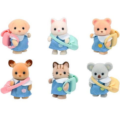 Calico Critters Chocolate Rabbit Family, Set of 4 Collectible Doll