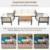 CAVINAS Patio Couch Set, Acacia Wood Patio Conversation Sets, Patio Sofa Set with Cushions and Coffee Table for Garden - 2 of 4