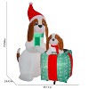Gemmy Christmas Inflatable Dog Family Scene, 6 ft Tall, Multi - 3 of 4