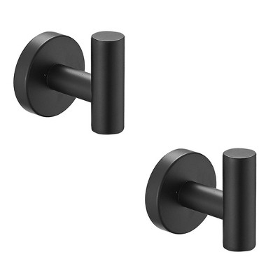 BWE Round Bathroom Robe Hook and Towel Hook(2-Pack)