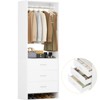 Aheaplus 24'' Freestanding Closet Organizer System with Hanging Rods and Drawers - 2 of 4