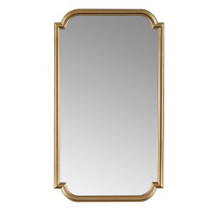 VYNXARIA 38"x21" Gold Scalloped Wood Wall Mirror for Entryway, Living Room, Bedroom, Clothing Shop - 1 of 4