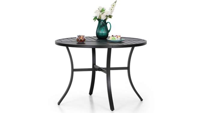42&#34; Outdoor Stainless Steel Round Dining Table - Captiva Designs, 2 of 10, play video