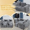 NicBex Modern Chenille Loveseat Sofa with Left Arm & Removable Pillows,Minimalist Comfy 2-Seater Sofa for Living Room,Bedroom - 4 of 4