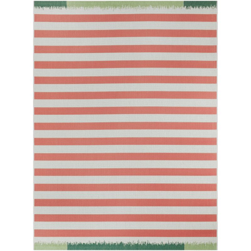 Preppy Stripes Outdoor Rug Coral - Project 62™, 1 of 4