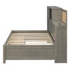 KIGFTSOD Twin Size Wooden Daybed with 3 Storage Drawers, Upper Soft Board, shelf, and a set of Sockets and USB Ports - 3 of 4