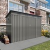 Vynxaria 4x9FT Outdoor Metal Storage Shed, Garden Tool House with Sloping Roof, 6 Vents & 2 Swing Doors for Backyard/Patio/Garage/Lawn, Gray - 4 of 4